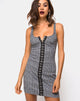 Afbeelding van Ena Bodycon Jurk in Haken en Oog Charles Ruit