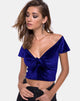 Afbeelding van Ettya Top in Fluweel Navy
