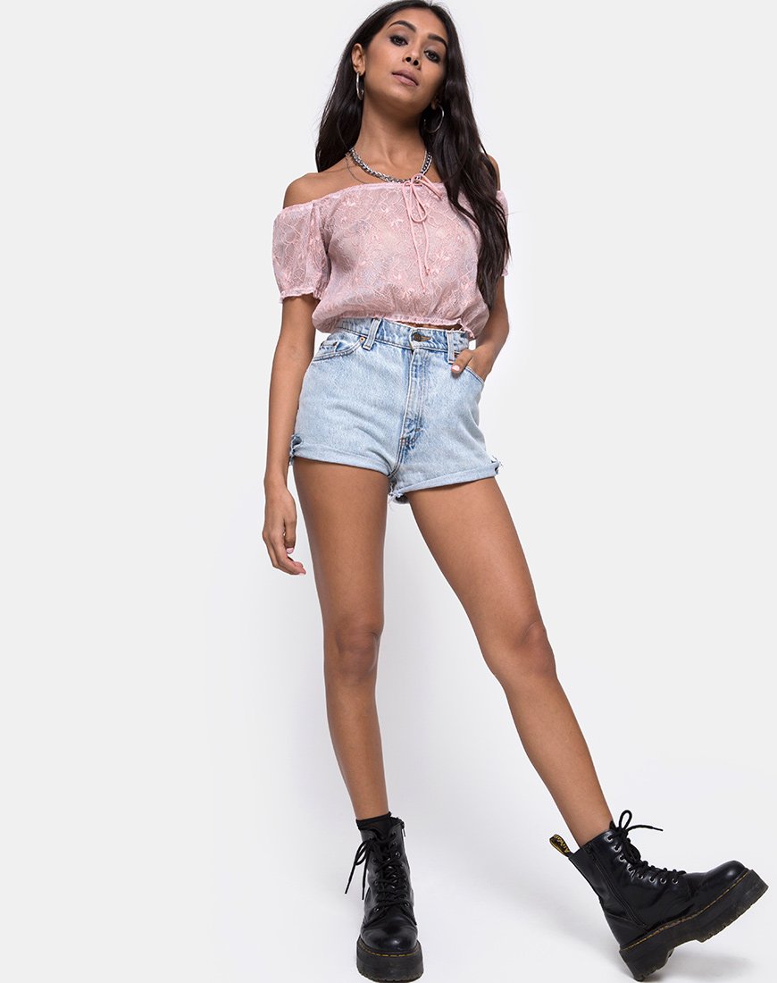 Afbeelding van Eva Crop Top in Lace Rose
