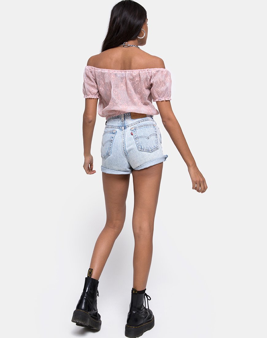 Afbeelding van Eva Crop Top in Lace Rose