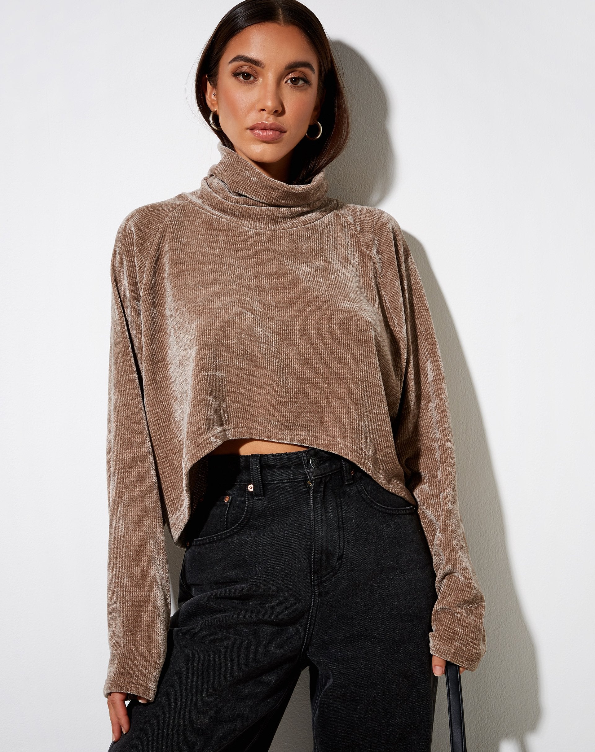 Afbeelding van Evie Trui in Chenille Bruin