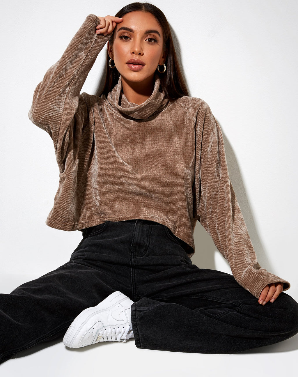 Evie Trui in Chenille Bruin