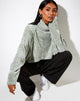 Afbeelding van Evie Cropped Trui in Chenille Sage