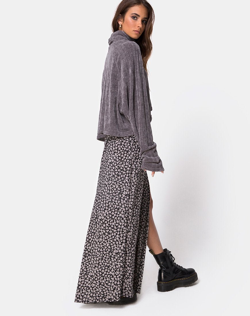 Afbeelding van Evie Cropped Sweatshirt in Chenille Grijs