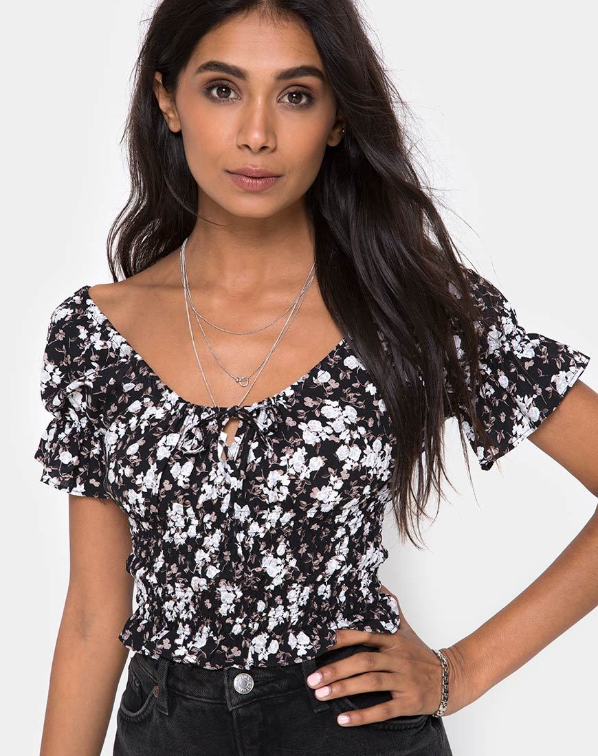 Afbeelding van Evony Top in Dark Wild Flower