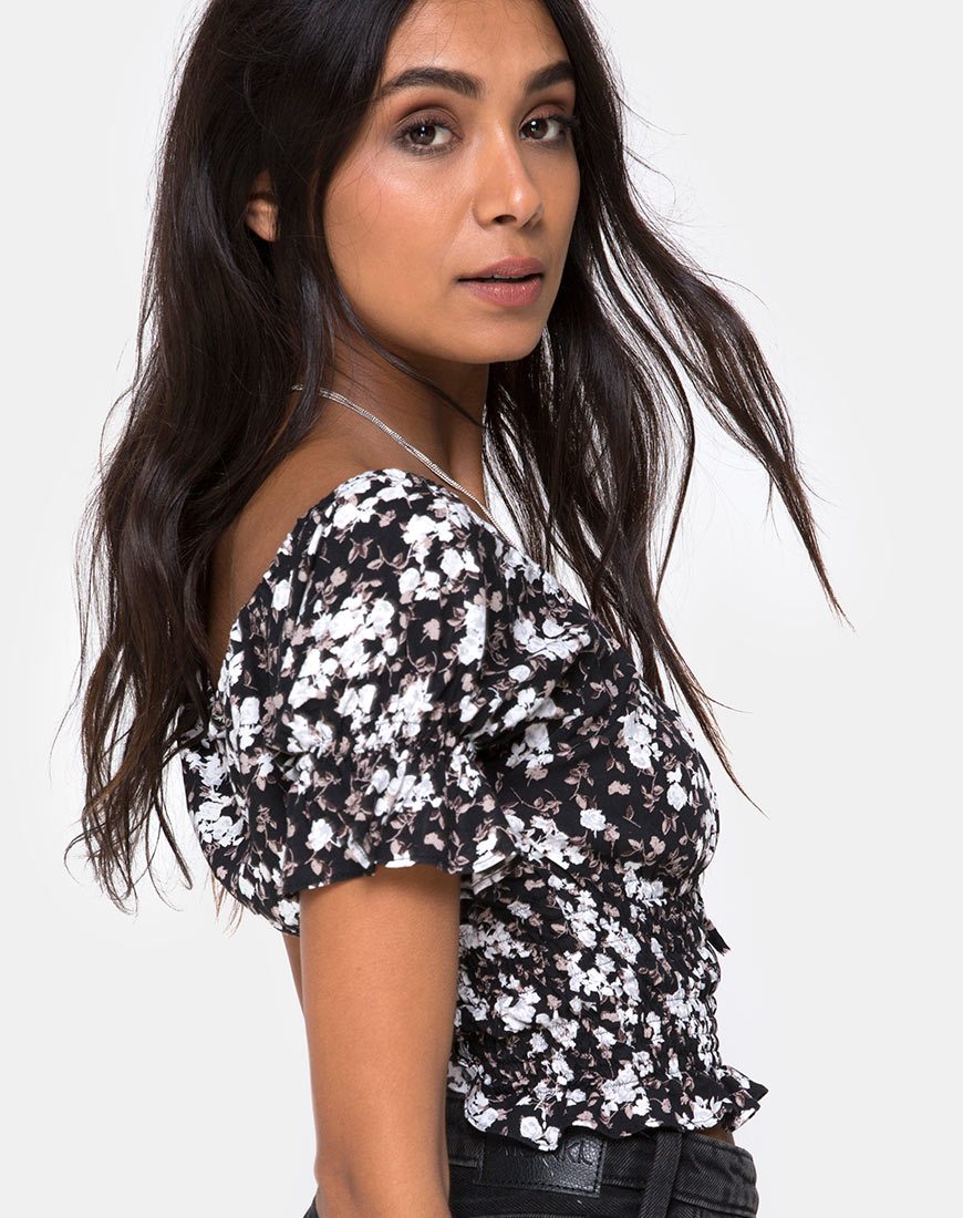 Afbeelding van Evony Top in Dark Wild Flower