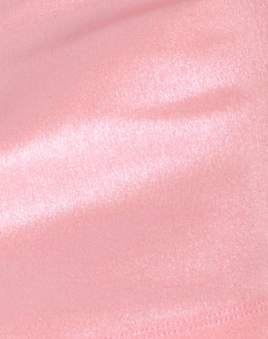 Afbeelding van Ewi minirok in metallic glans babyroze
