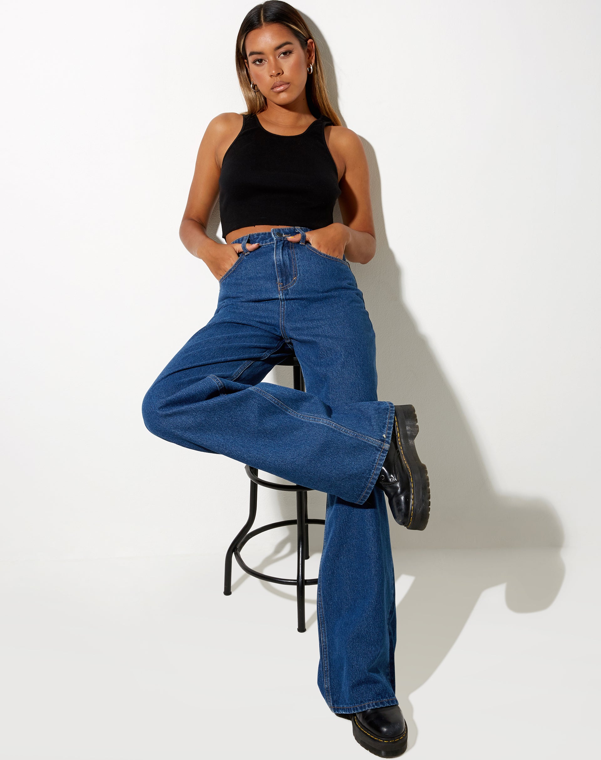 Afbeelding van Extra Wijd Jean in Klassiek Blauw