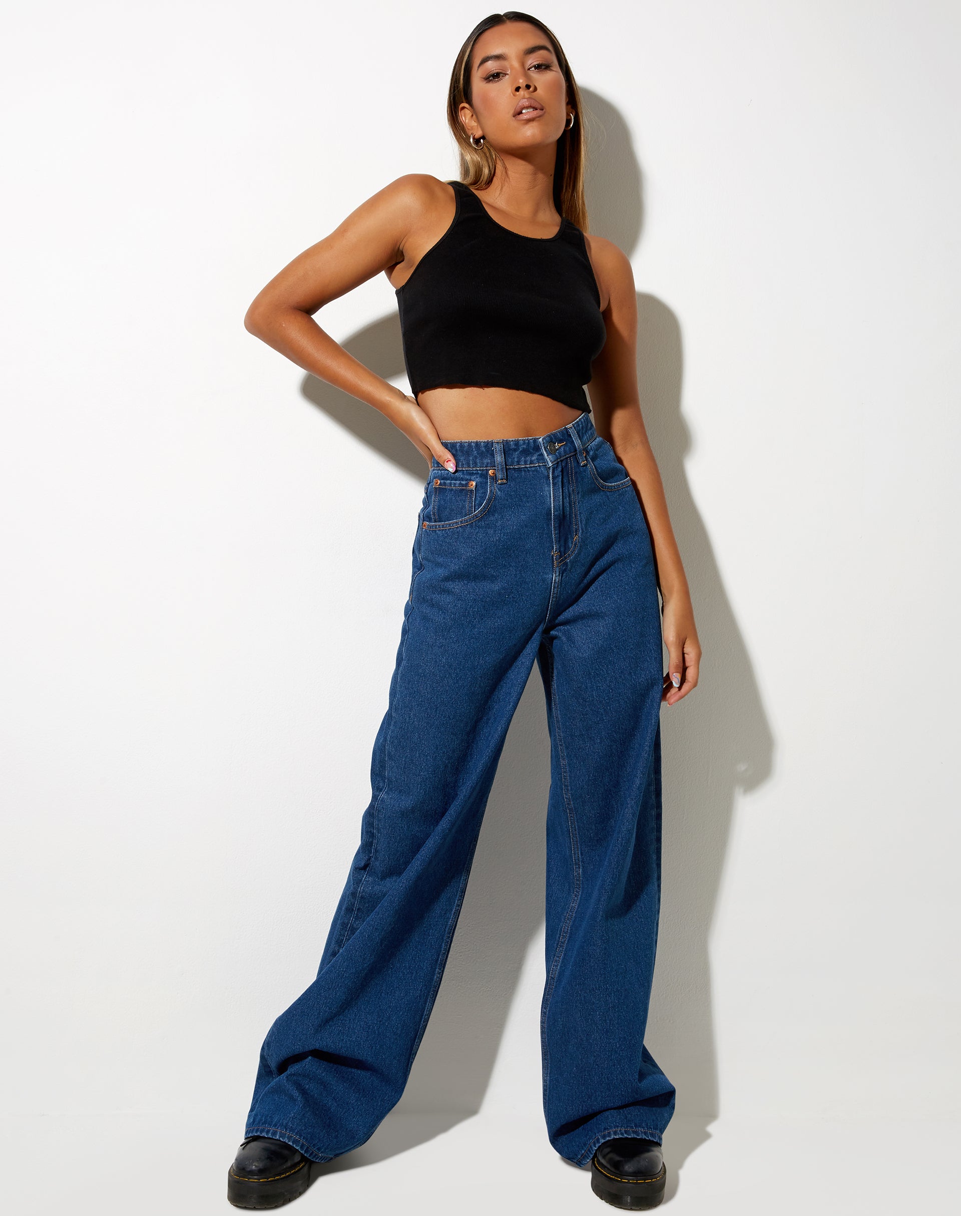 Afbeelding van Extra Wijd Jean in Klassiek Blauw