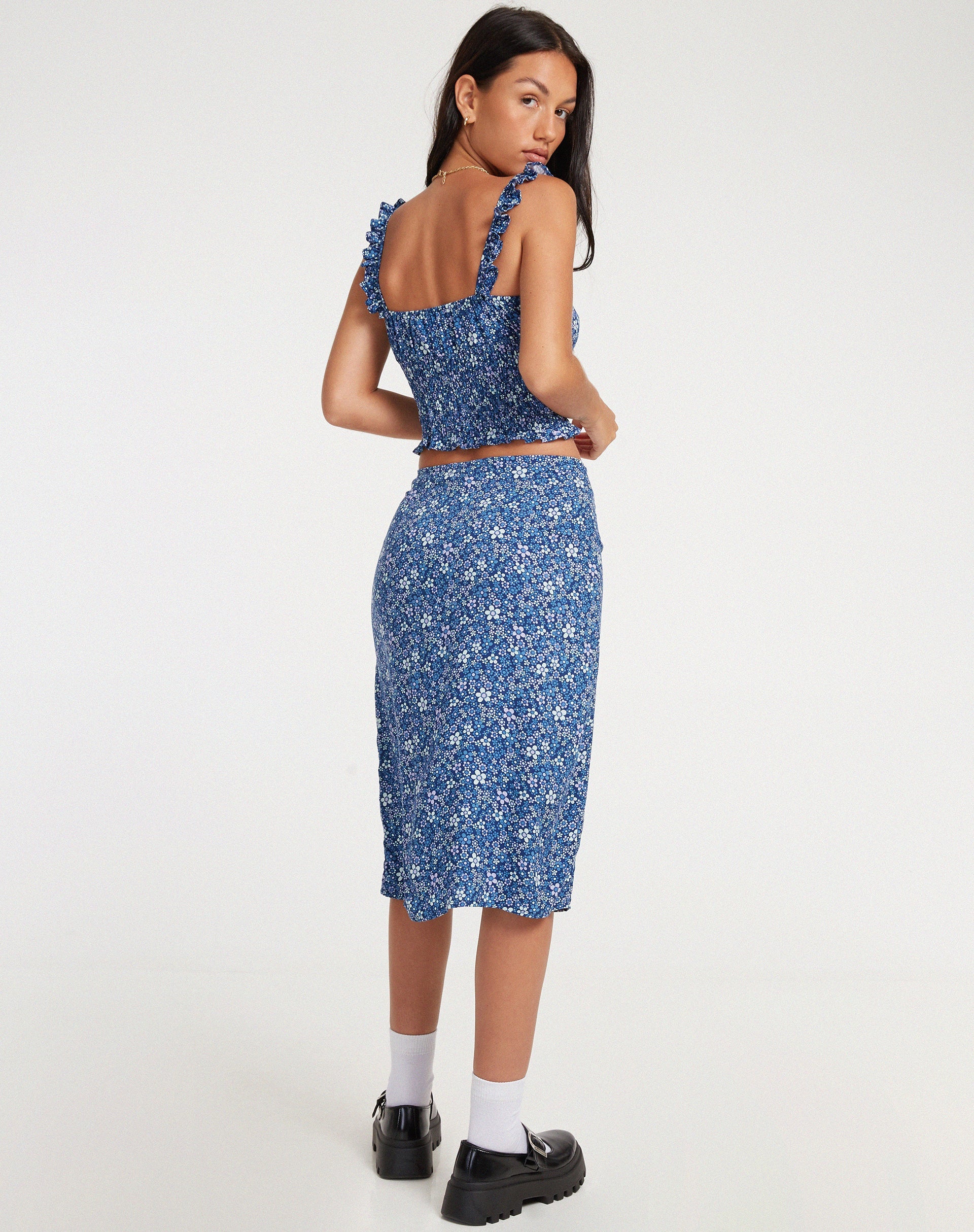 Afbeelding van Ezra Top in Retro Bloemig Blauw