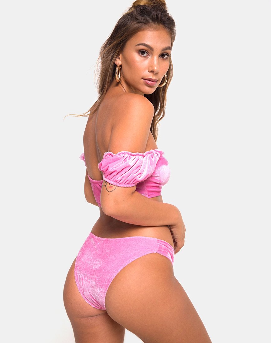 Afbeelding van Fabienne Bikinibroekje in Fluweel Candy Pink