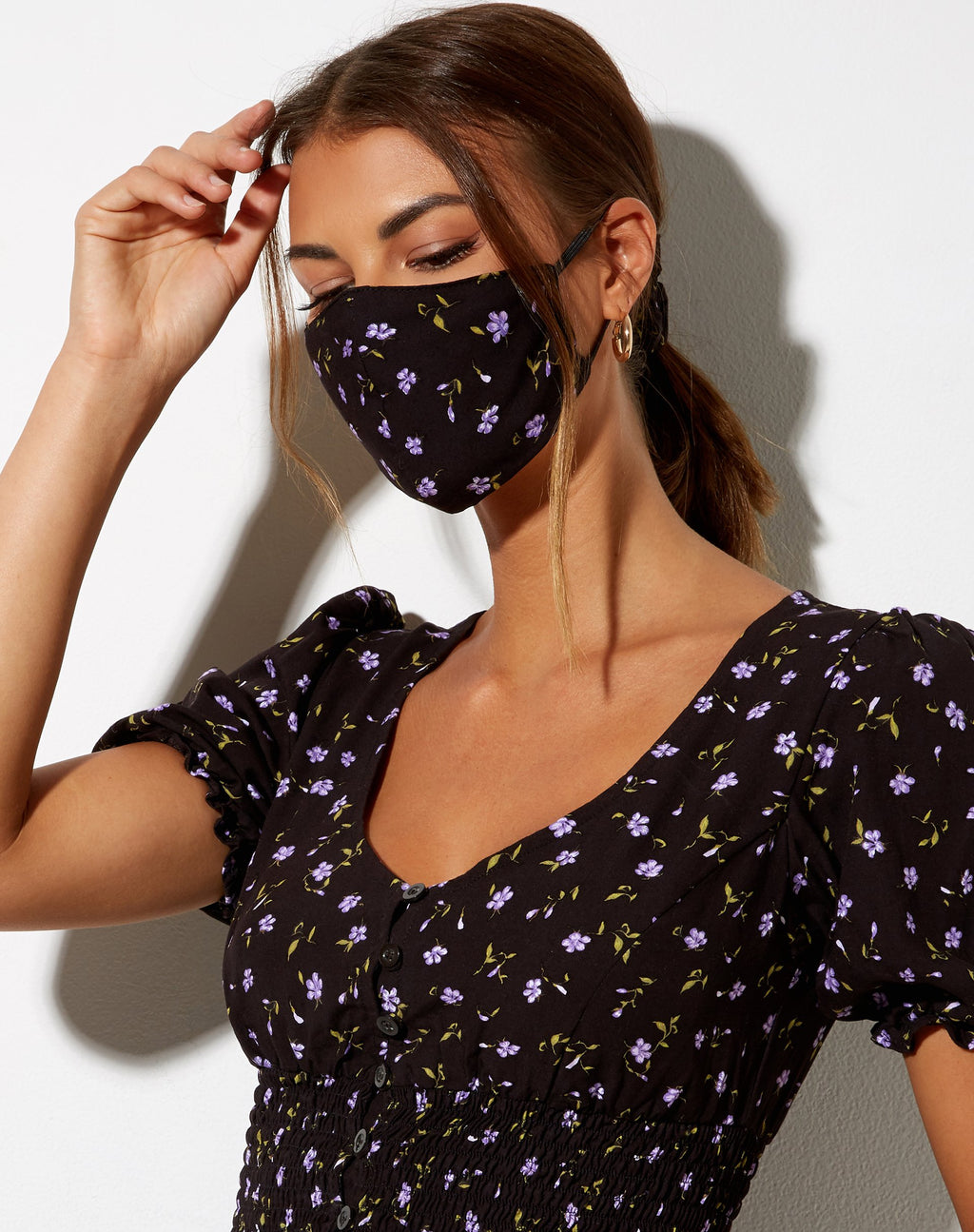 Gezichtsmasker in Pretty Petal Coffee en Purple