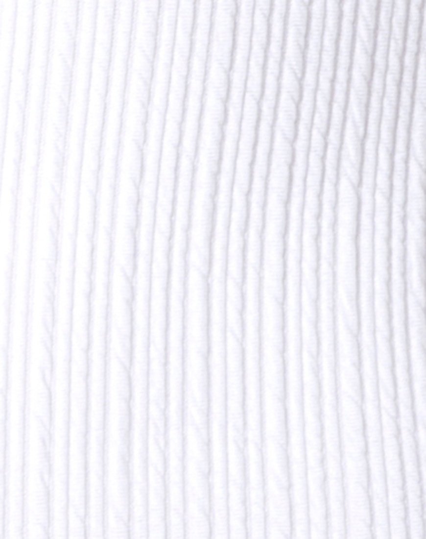 Afbeelding van Farlie Bodycon Jurk in Multi Rib Ivoor