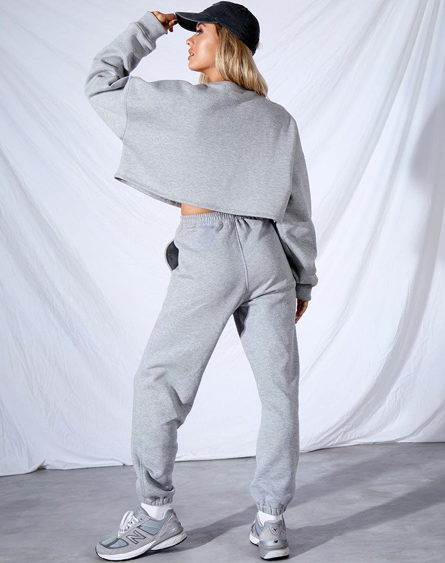 Afbeelding van Fawly Crop Top in grijs gemêleerd Saint Embro