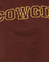 Geborduurd diep mahonie Cowgirl