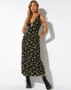 Afbeelding van Fiaso Midi Dress in Lemon and Lime Black