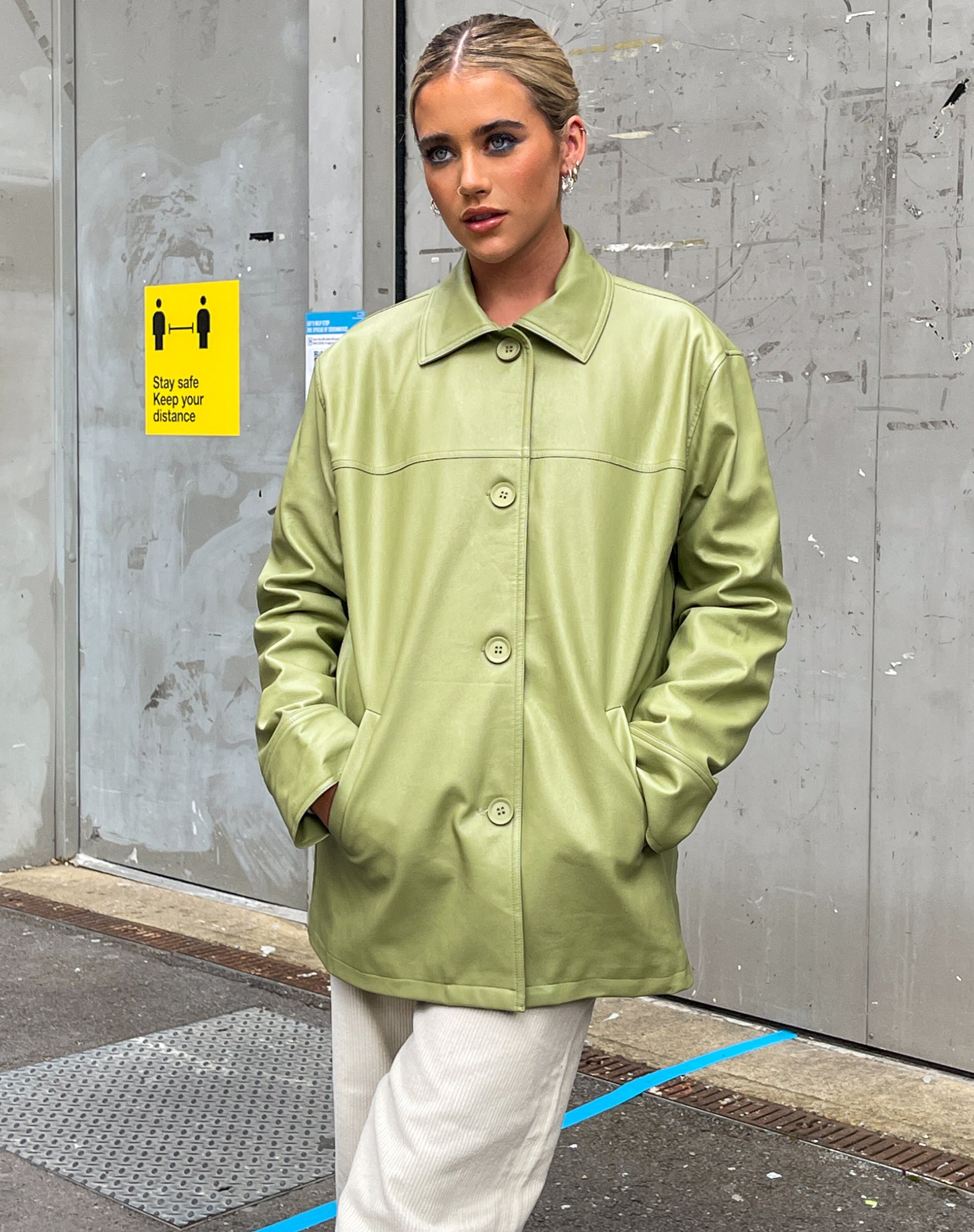 Afbeelding van MOTEL X OLIVIA NEILL Walta Jacket in Pu Groen