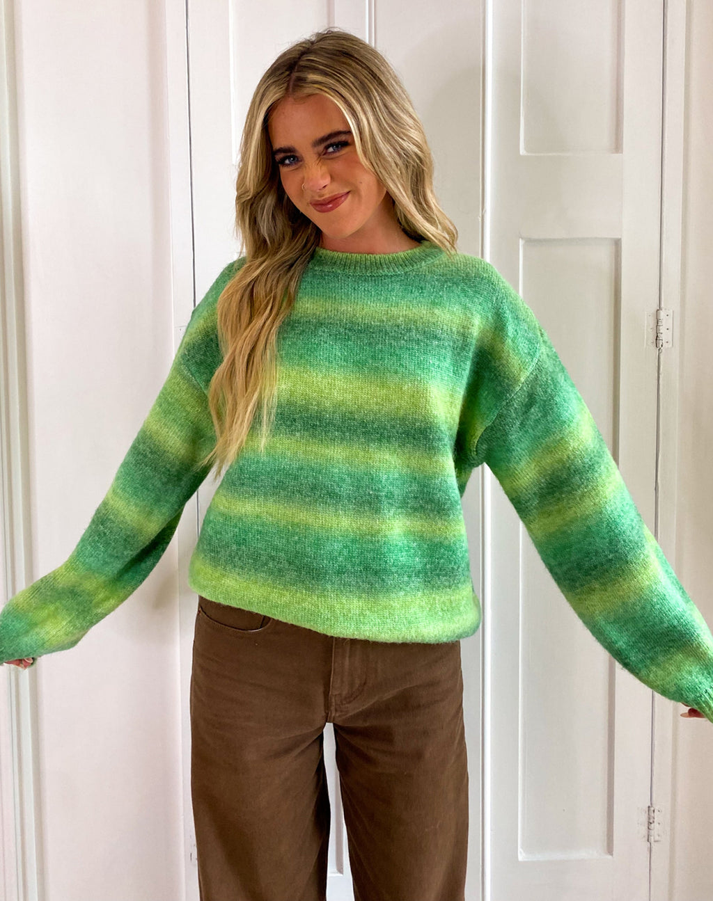 MOTEL X OLIVIA NEILL Oversized Ammaria-trui in groen