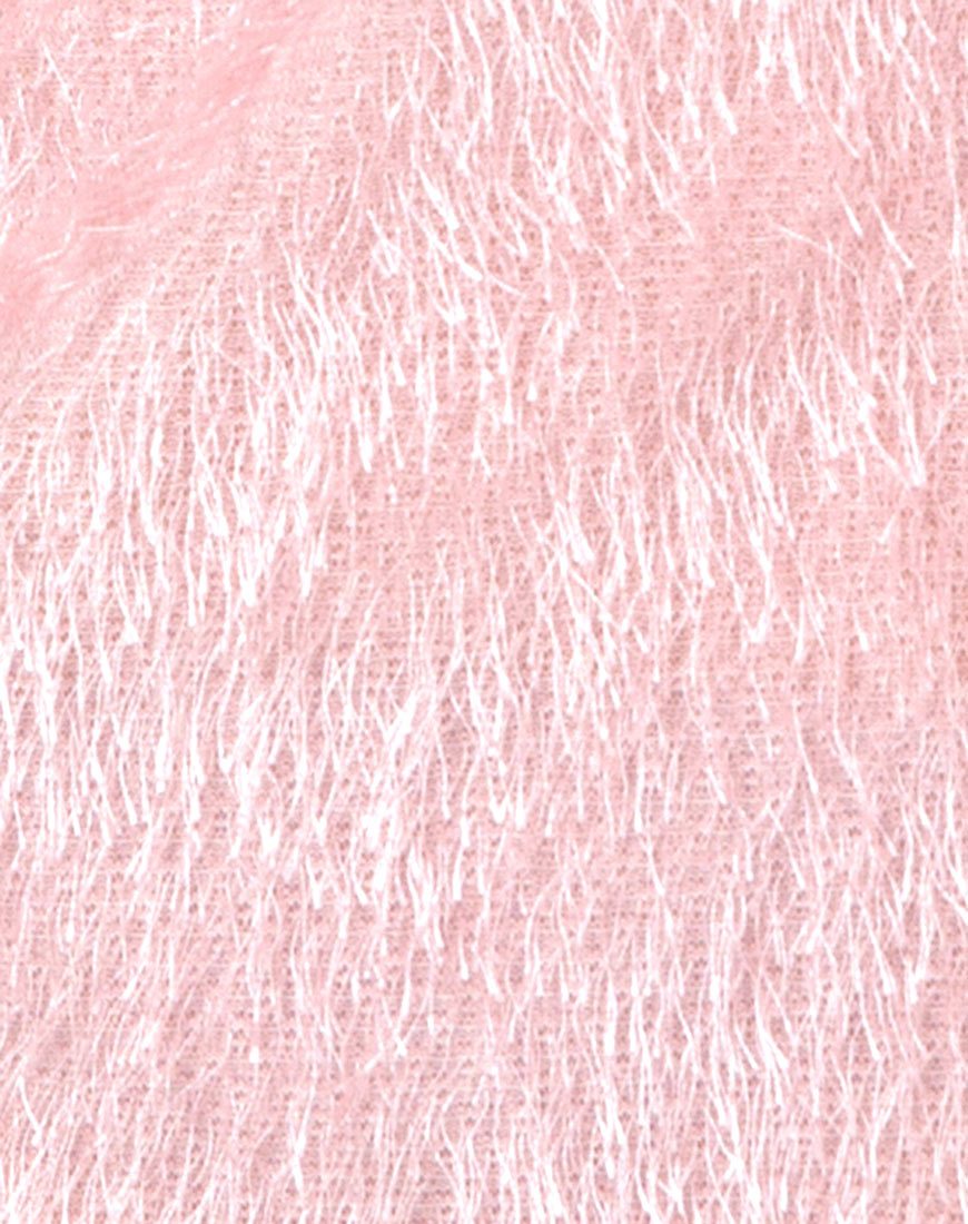 Afbeelding van Finn Jurk in Pluche Franje Suiker Roze