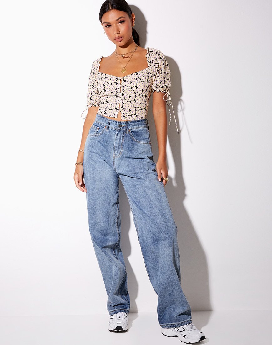 Afbeelding van Flaba Crop Top in Daisy Day Cream