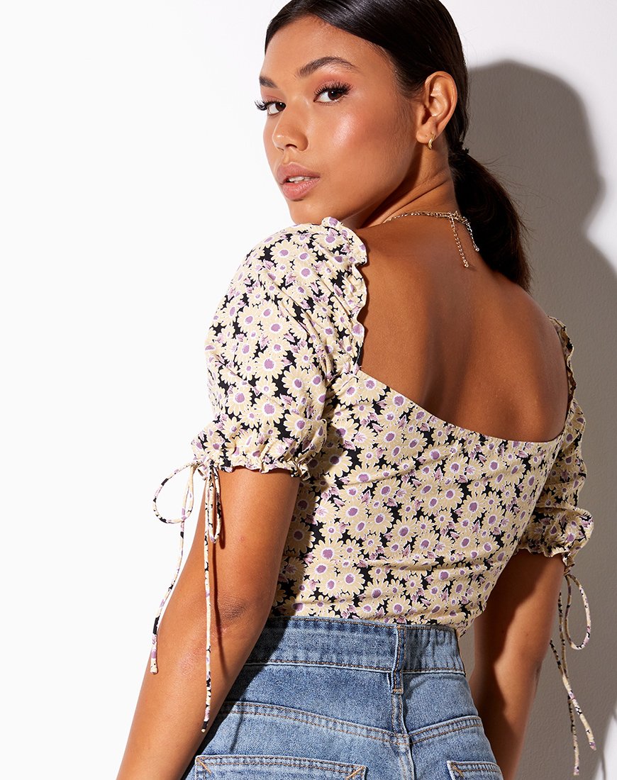 Afbeelding van Flaba Crop Top in Daisy Day Cream