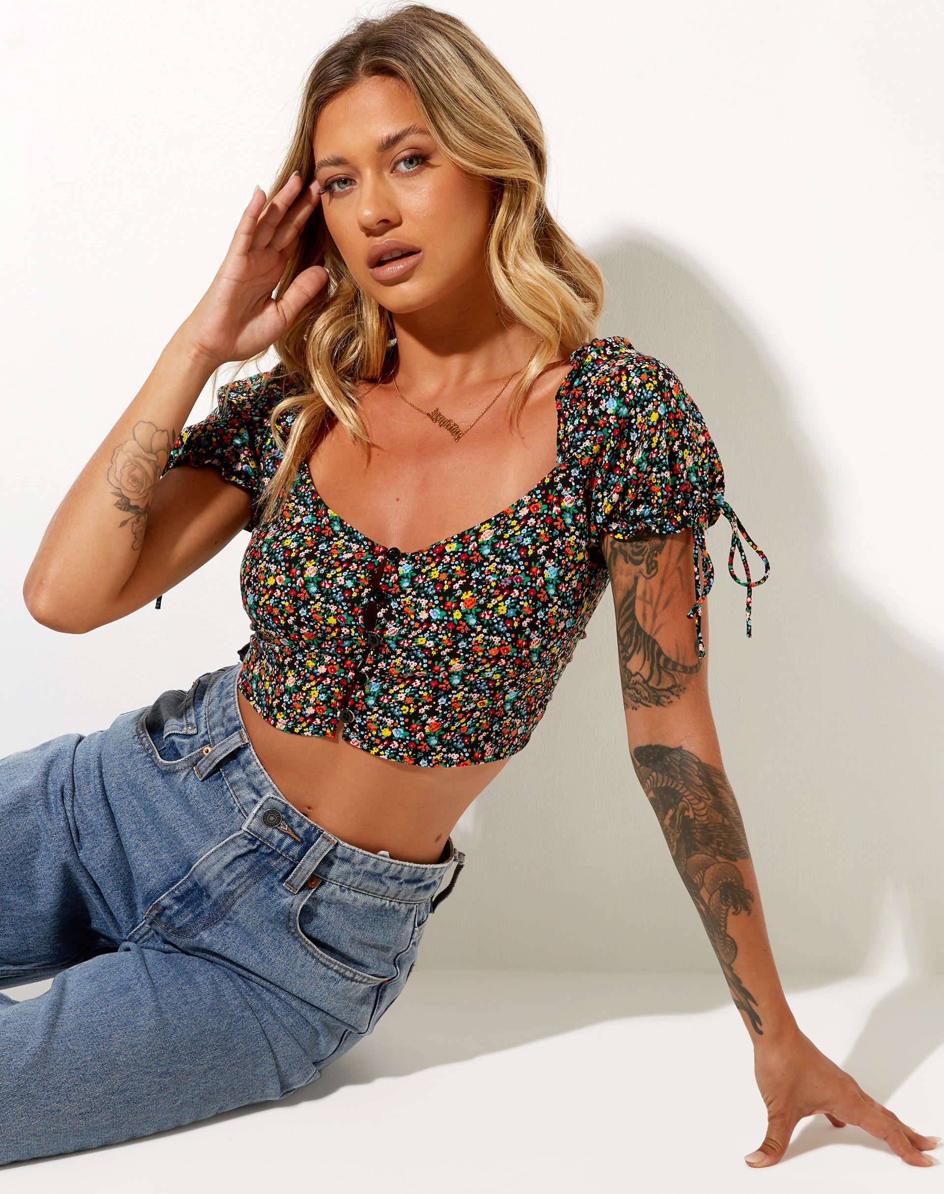 Afbeelding van Flaba Crop Top in Kenny Floral