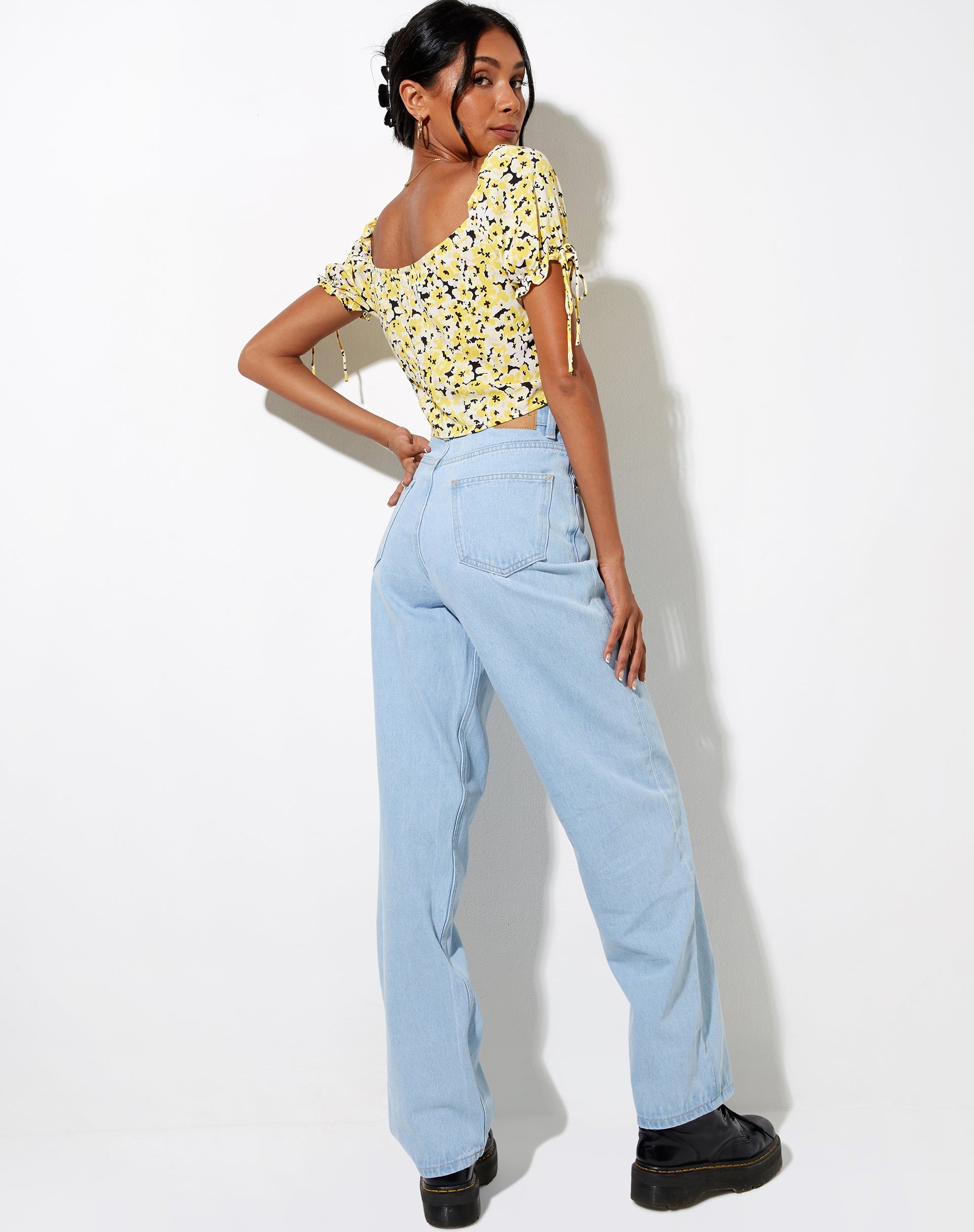 Afbeelding van Flaba Crop Top in Sunflower Pop Yellow