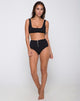 Afbeelding van Fleata Bikinibroekje Mini Rib Gestructureerd Onyx