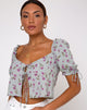 Afbeelding van Fleur Top in Little Petal Dusky Blue