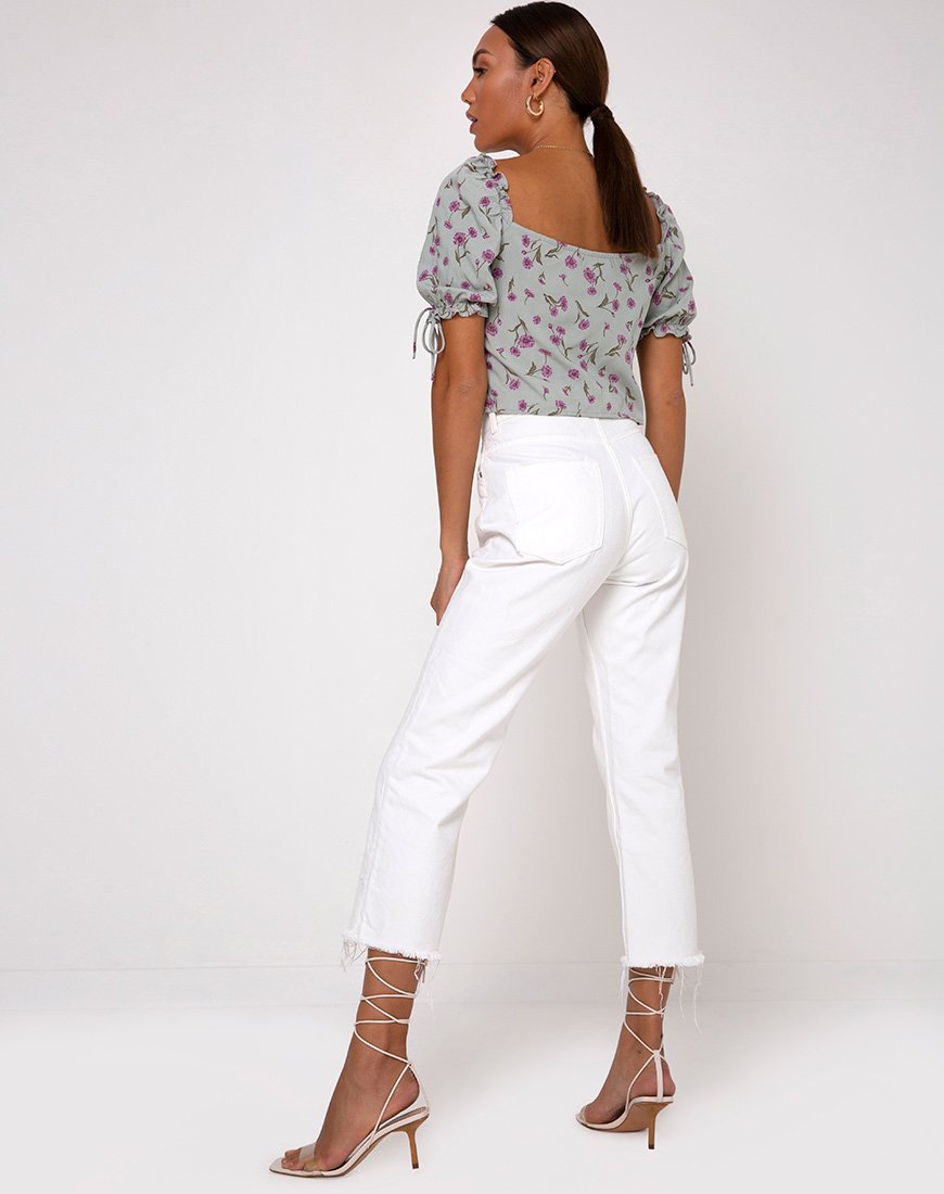Afbeelding van Fleur Top in Little Petal Dusky Blue