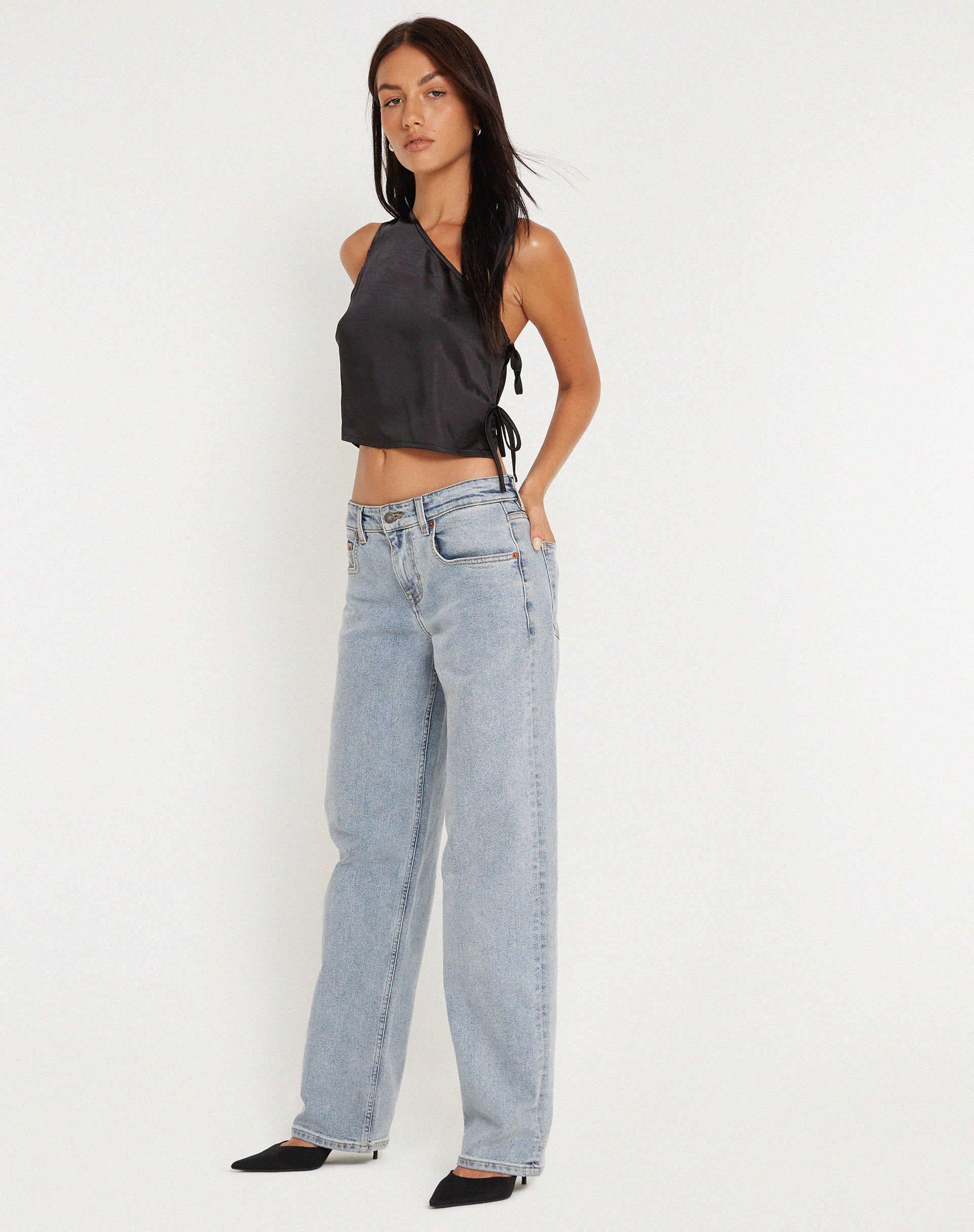 Afbeelding van Floella Asymmetrische Top in Zwart