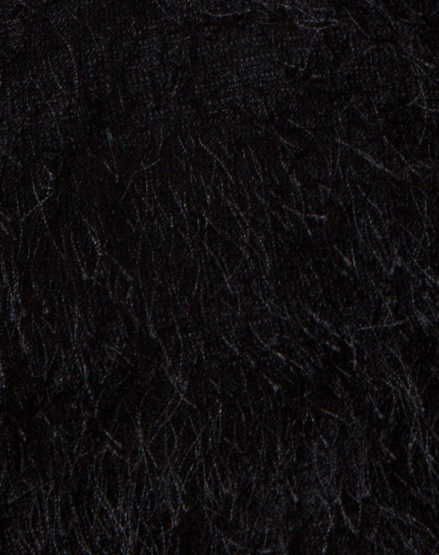 Afbeelding van Weaver Hoge Taille Rok in Franje Zwart