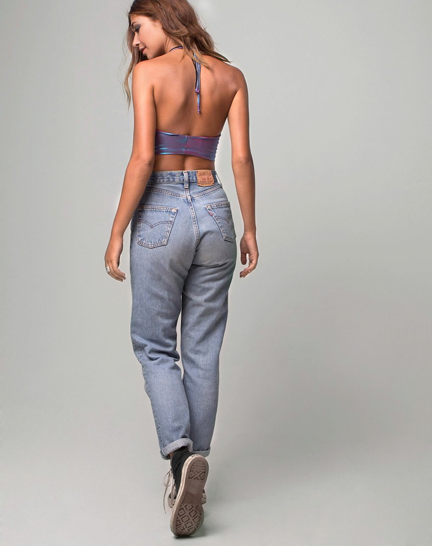 Afbeelding van Fonda Crop top in Metallic Opal Shimmer