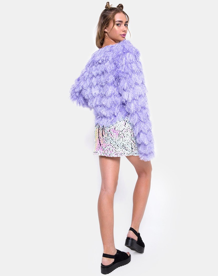 Afbeelding van Bont Ball Jacket in imitatiebont Lila