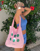 Afbeelding van MOTEL X BARBARA Barbs Draagtas in Roze Motel Bloemen