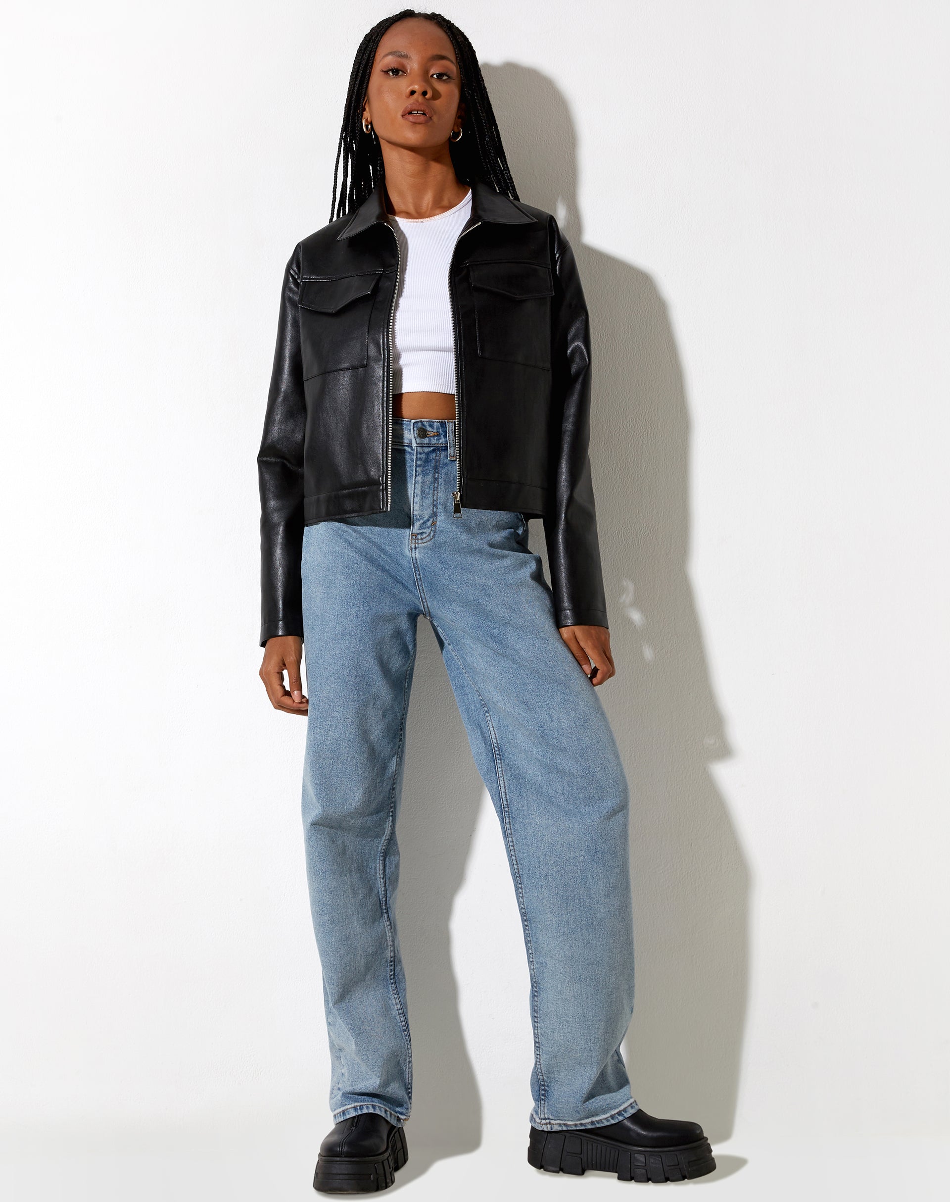 Afbeelding van Gadar Jacket in PU Zwart