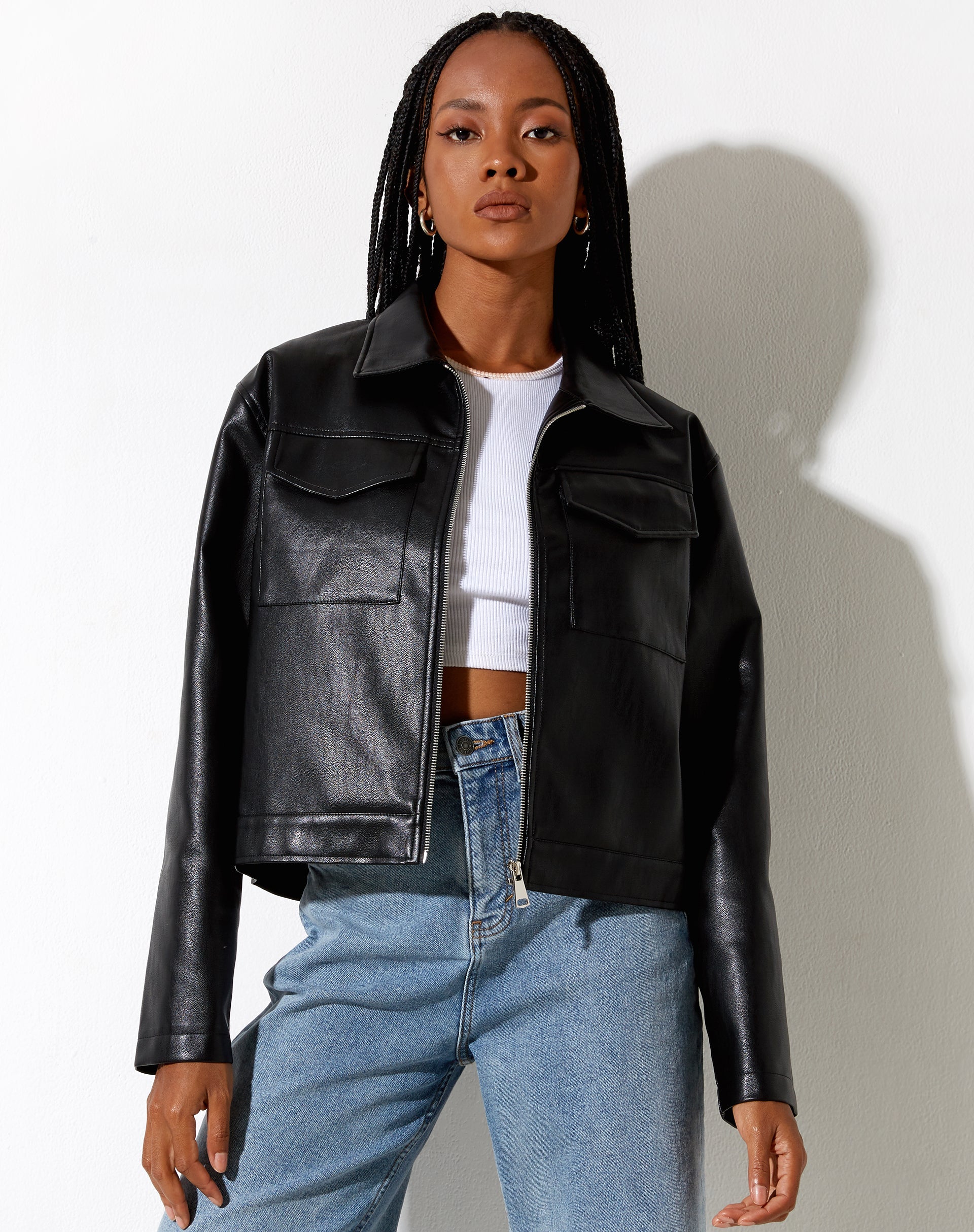 Afbeelding van Gadar Jacket in PU Zwart