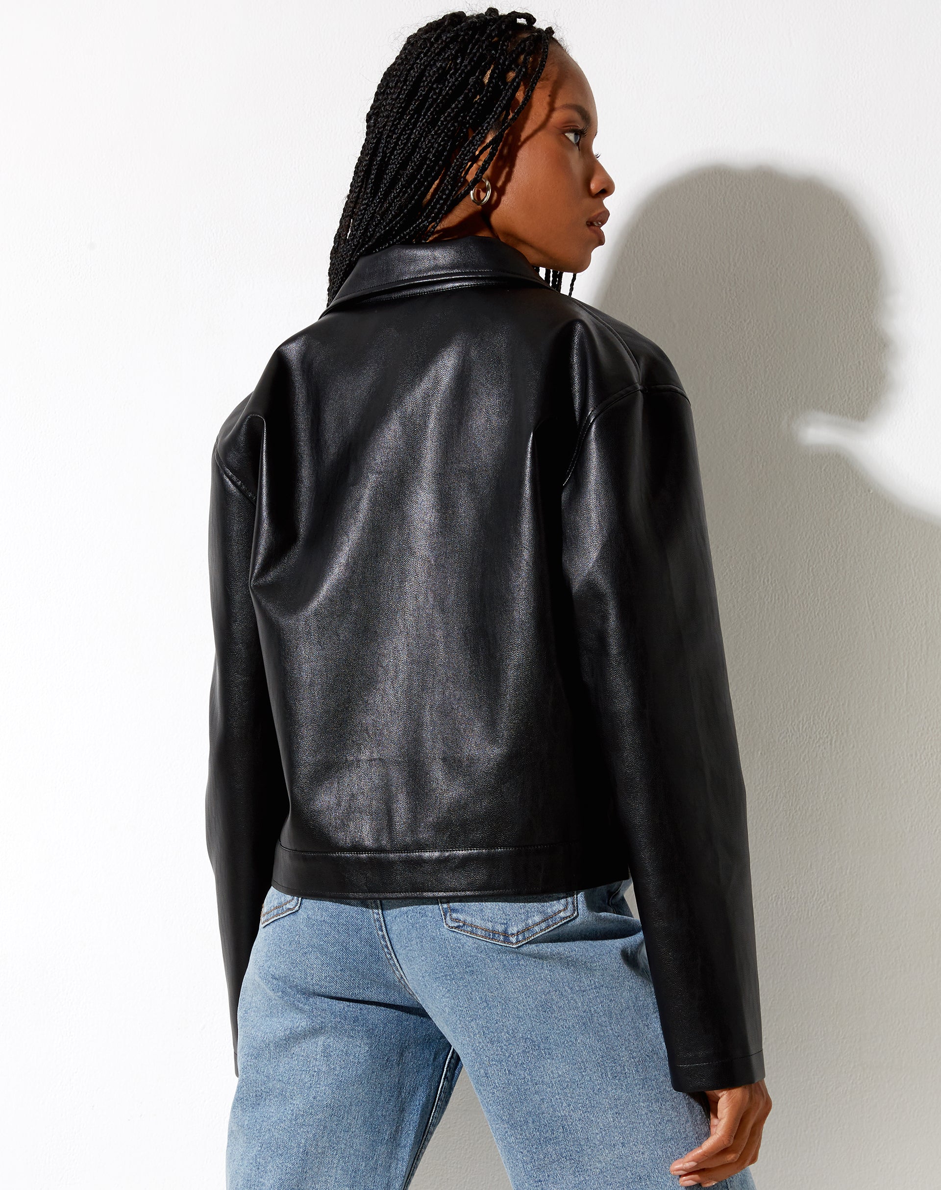 Afbeelding van Gadar Jacket in PU Zwart