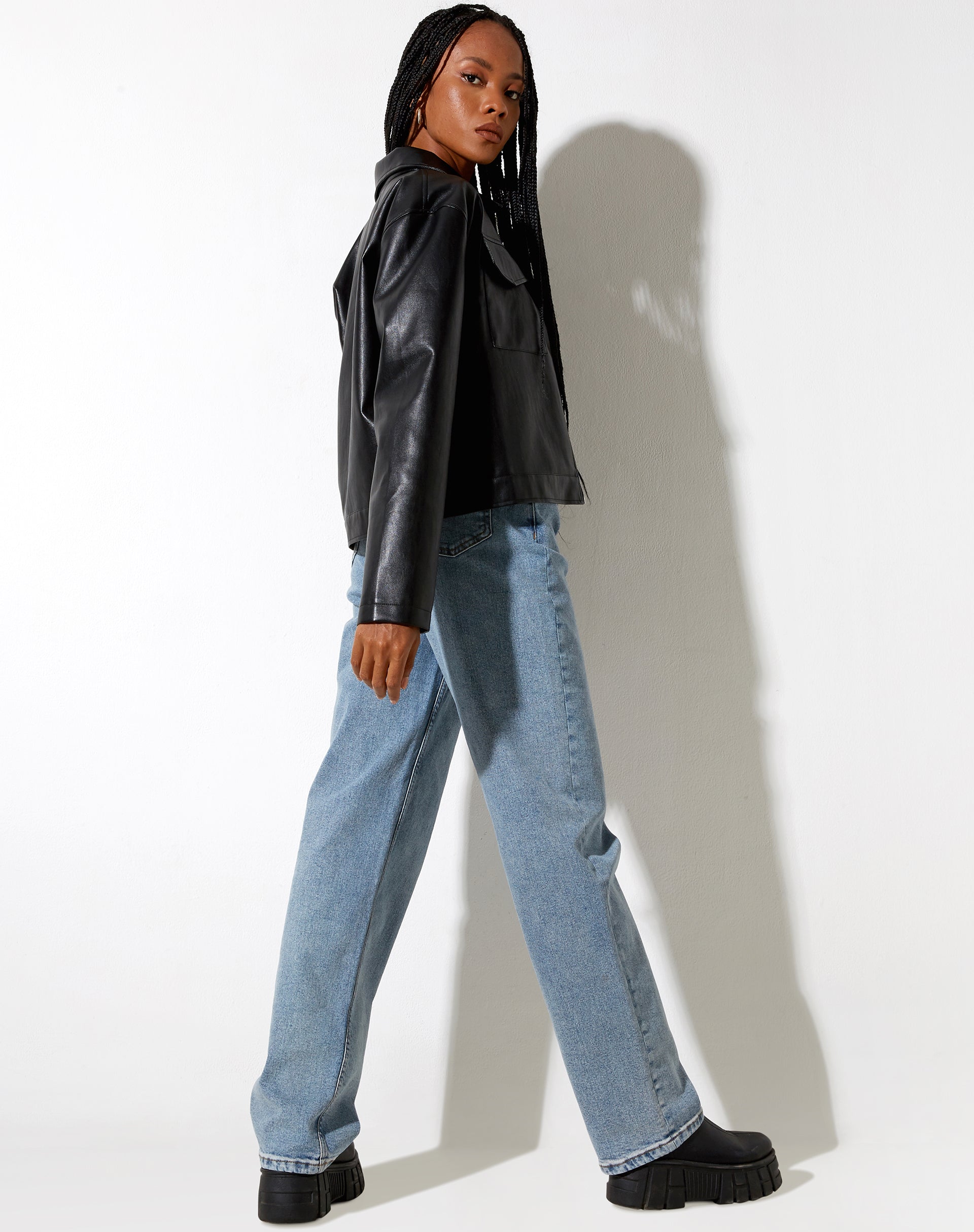 Afbeelding van Gadar Jacket in PU Zwart