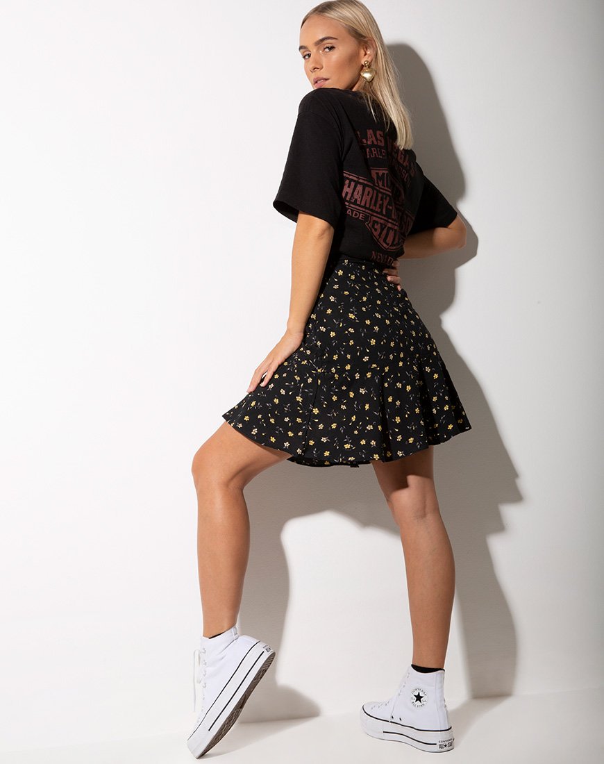 Afbeelding van Gaelle minirok in Pretty Petal Zwart
