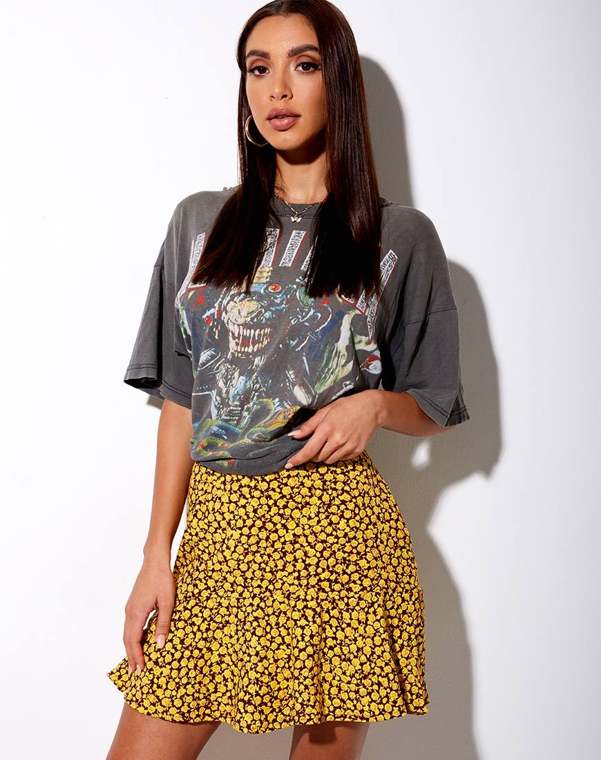 Gaelle rok in Ditsy Rose Marigold