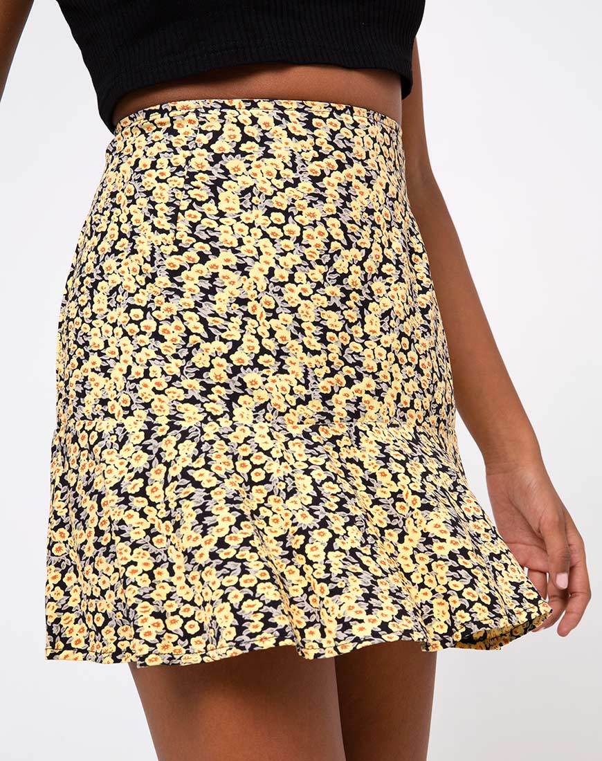 Afbeelding van Gaelle rok in Mini Bloom Geel