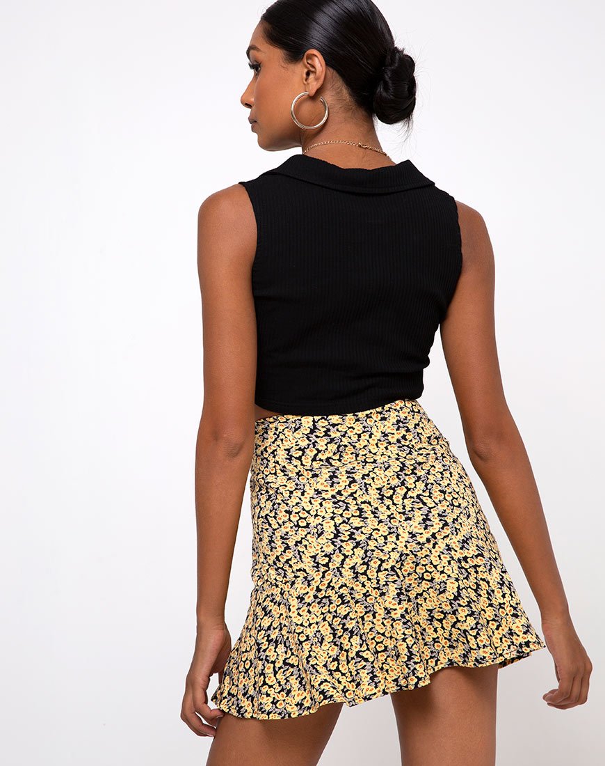 Gaelle rok in Mini Bloom Geel