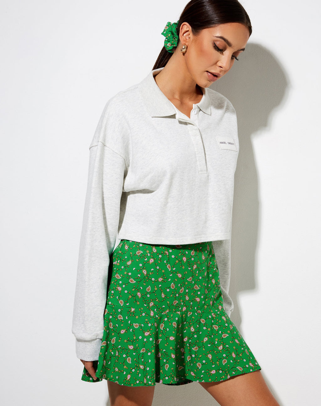 Gaelle minirok in Paisley Fun Green