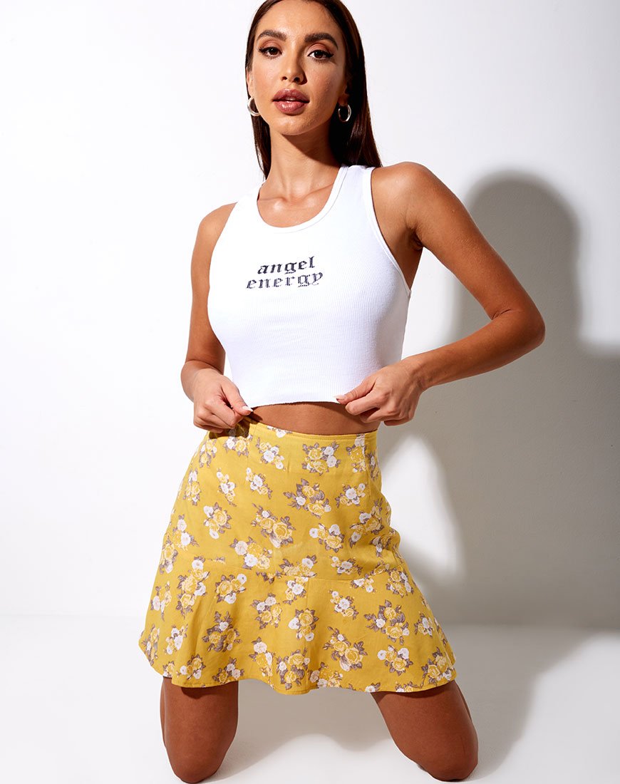 Gaelle rok in Rose Bunch geel
