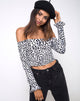 Afbeelding van Gaga Off The Shoulder Crop in Dalmatiër