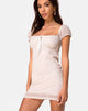 Afbeelding van Gaina Bodycon Jurk in Flock Ditsy Leopard Taupe