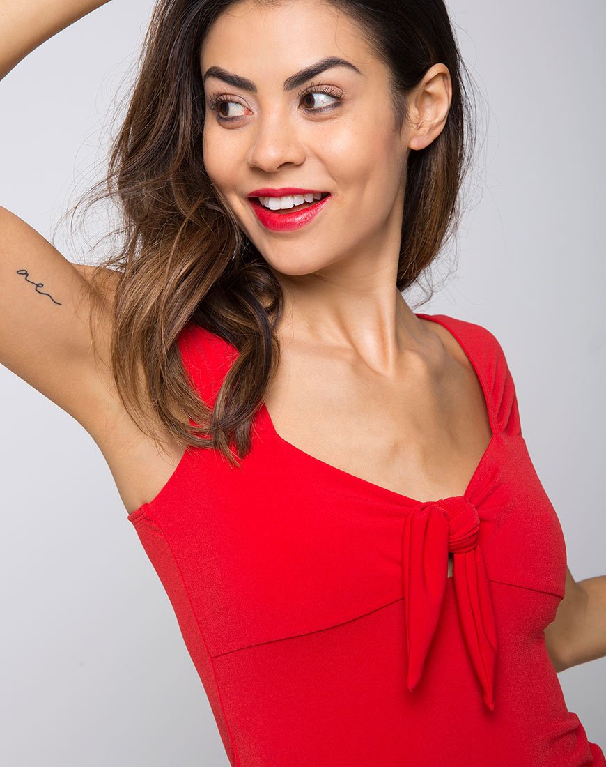 Gainer Bodycon Dress in Rood