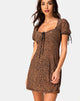 Afbeelding van Guenette Jurk in Animal Flock Tan Net