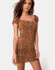 Afbeelding van Gala Jurk in Animal Flock Tan Bruin